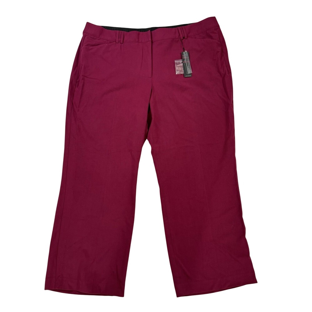 Lane Bryant The Lena Classic Trouser Beet Red Curvy Fit Dress Pants‎ Size 26